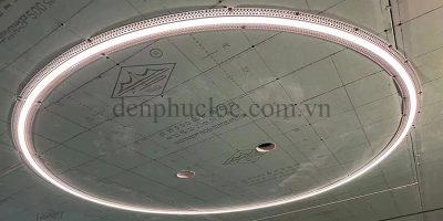 Dự án thanh nhôm định hình âm trần thạch cao đèn LED chiếu sáng